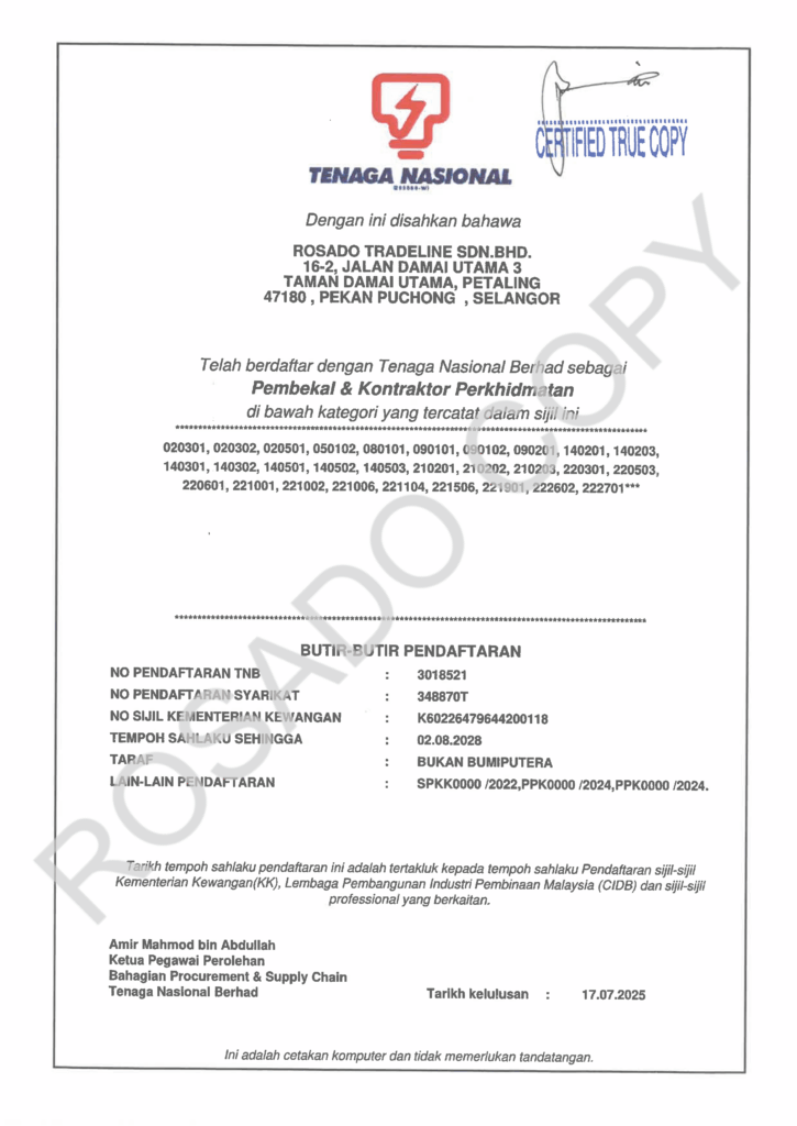 TNB KK (Pembekal dan Kontraktor Perkhidmatan)